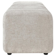 Summer Chenille Upholstered Channel Accent Bench Beige - 910411