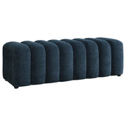 Summer Upholstered Channel Accent Bench Navy - 910410