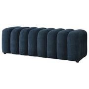 Summer Upholstered Channel Accent Bench Navy - 910410