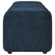 Summer Upholstered Channel Accent Bench Navy - 910410