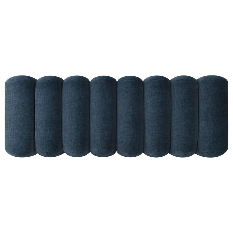 Summer Upholstered Channel Accent Bench Navy - 910410