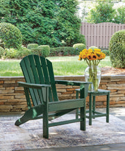 Sundown Shores 2 Adirondack Chairs with End table in Green - PKG023983