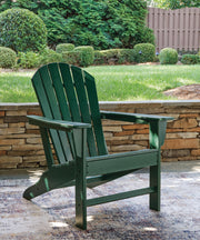 Sundown Shores 2 Adirondack Chairs with End table in Green - PKG023983