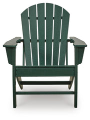Sundown Shores 2 Adirondack Chairs with End table in Green - PKG023983