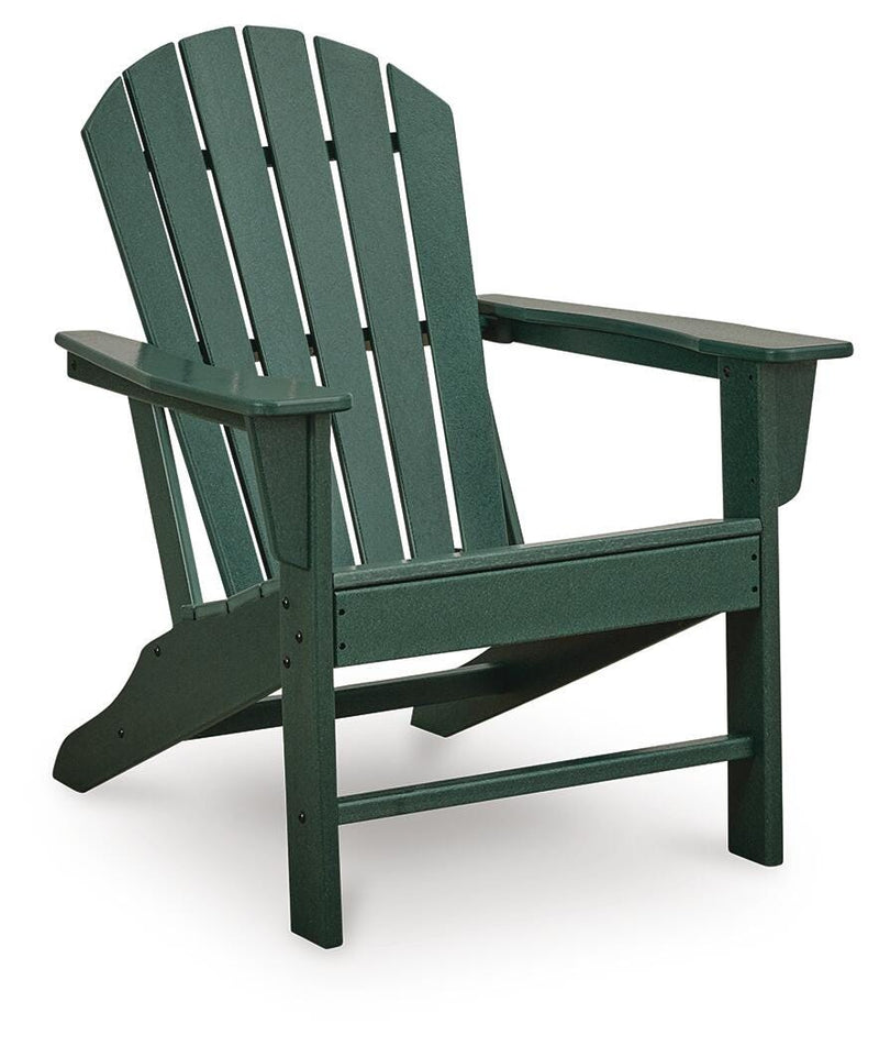 Sundown Shores 2 Adirondack Chairs with End table in Green - PKG023983