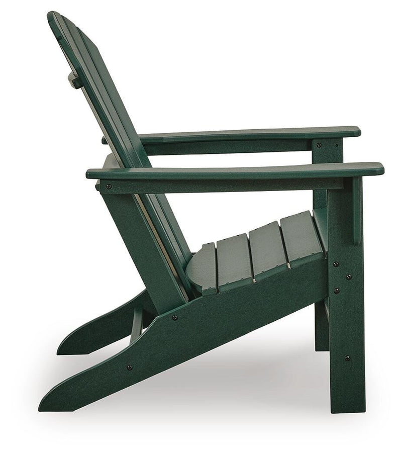 Sundown Shores 2 Adirondack Chairs with End table in Green - PKG023983