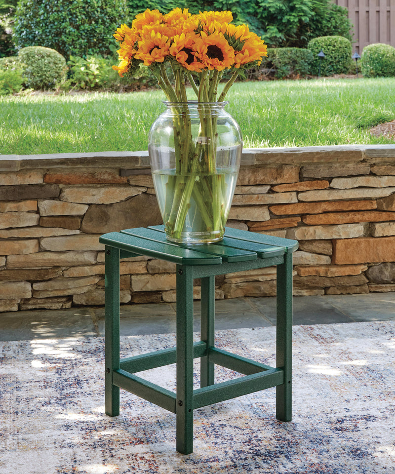 Sundown Shores 2 Adirondack Chairs with End table in Green - PKG023983