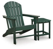 Sundown Shores Adirondack Chair with End table	 in Green - PKG023982