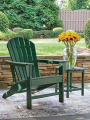 Sundown Shores Adirondack Chair with End table	 in Green - PKG023982