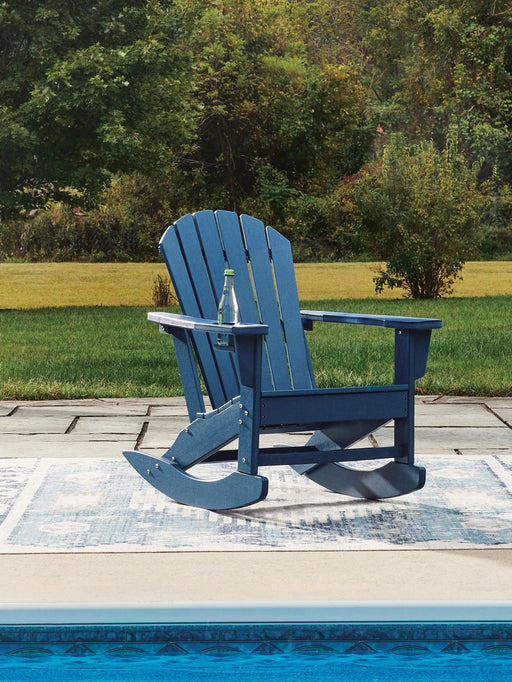 Sundown Shores Blue Outdoor Rocking Chair - PCP019-827
