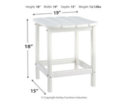 Sundown Treasure 2 Outdoor Chairs with End Table in White - PKG008188