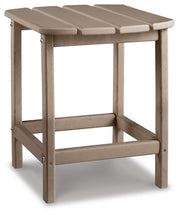 Sundown Treasure Driftwood 4 Adirondack Chairs and Outdoor End Table - P014P2