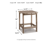 Sundown Treasure Driftwood 4 Adirondack Chairs and Outdoor End Table - P014P2
