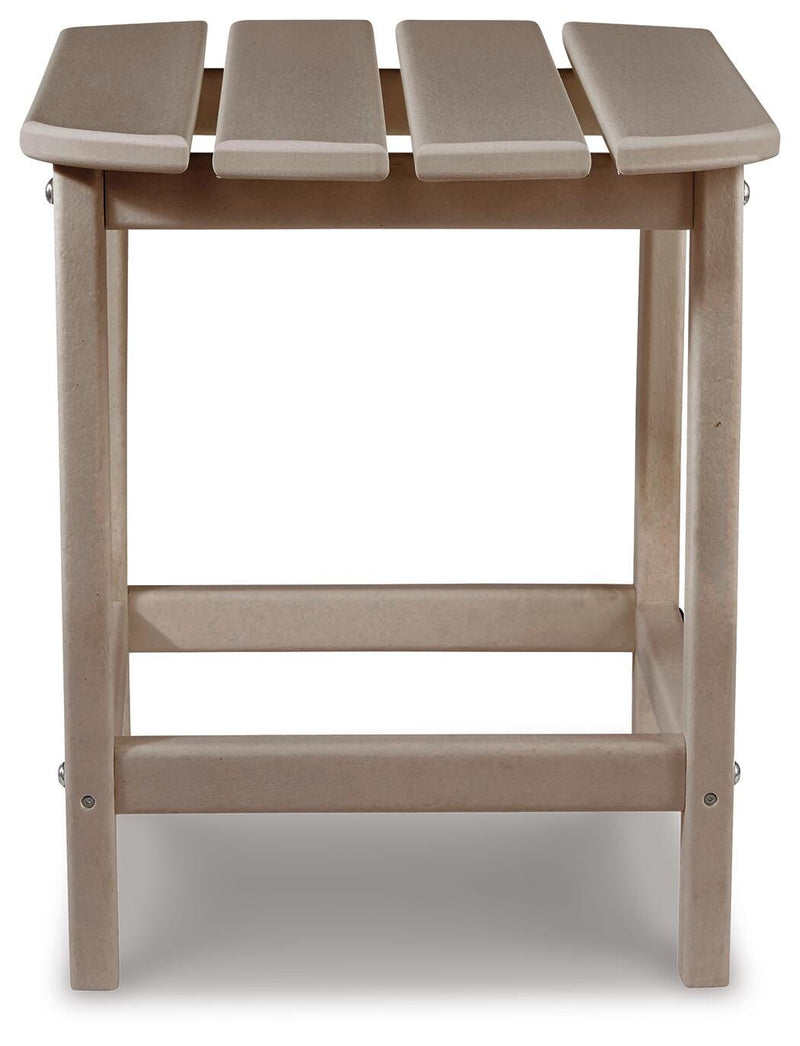 Sundown Treasure Driftwood 4 Adirondack Chairs and Outdoor End Table - P014P2