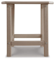 Sundown Treasure Driftwood 4 Adirondack Chairs and Outdoor End Table - P014P2