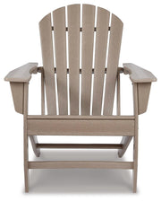 Sundown Treasure Driftwood 4 Adirondack Chairs and Outdoor End Table - P014P2
