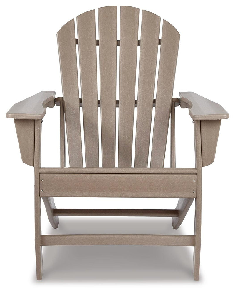 Sundown Treasure Driftwood 4 Adirondack Chairs and Outdoor End Table - P014P2