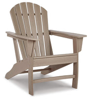 Sundown Treasure Driftwood 4 Adirondack Chairs and Outdoor End Table - P014P2