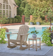 Sundown Treasure Outdoor Chair with End Table in Driftwood - PKG021084