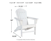 Sundown Treasure Outdoor Chair with End Table in White - PKG008187