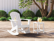 Sundown Treasure Outdoor Chair with End Table in White - PKG021088