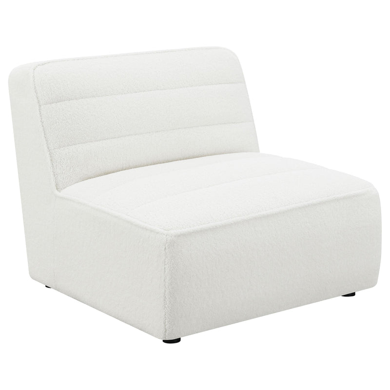 Sunny 6-piece Upholstered Modular Sectional Sofa Ivory Sherpa - 551621-SET