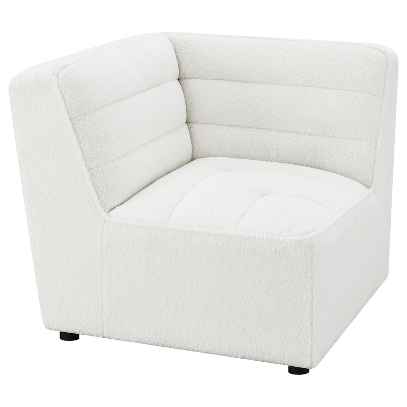 Sunny 6-piece Upholstered Modular Sectional Sofa Ivory Sherpa - 551621-SET