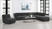 Sunny Square Upholstered Ottoman Dark Charcoal - 552083
