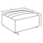Sunny Square Upholstered Ottoman Dark Charcoal - 552083