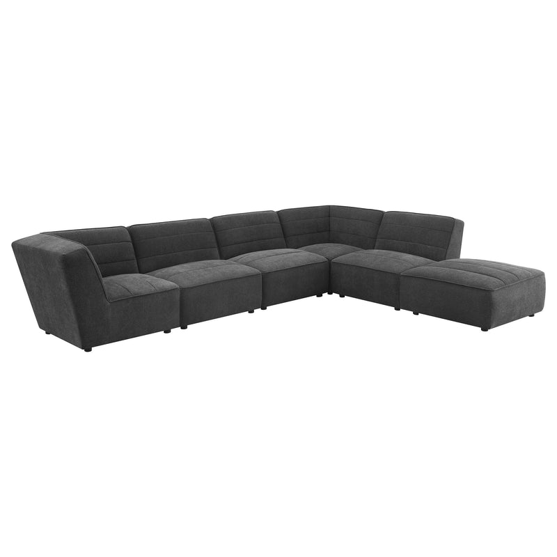 Sunny Square Upholstered Ottoman Dark Charcoal - 552083
