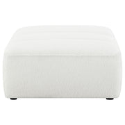 Sunny Square Upholstered Ottoman Ivory Sherpa - 551623
