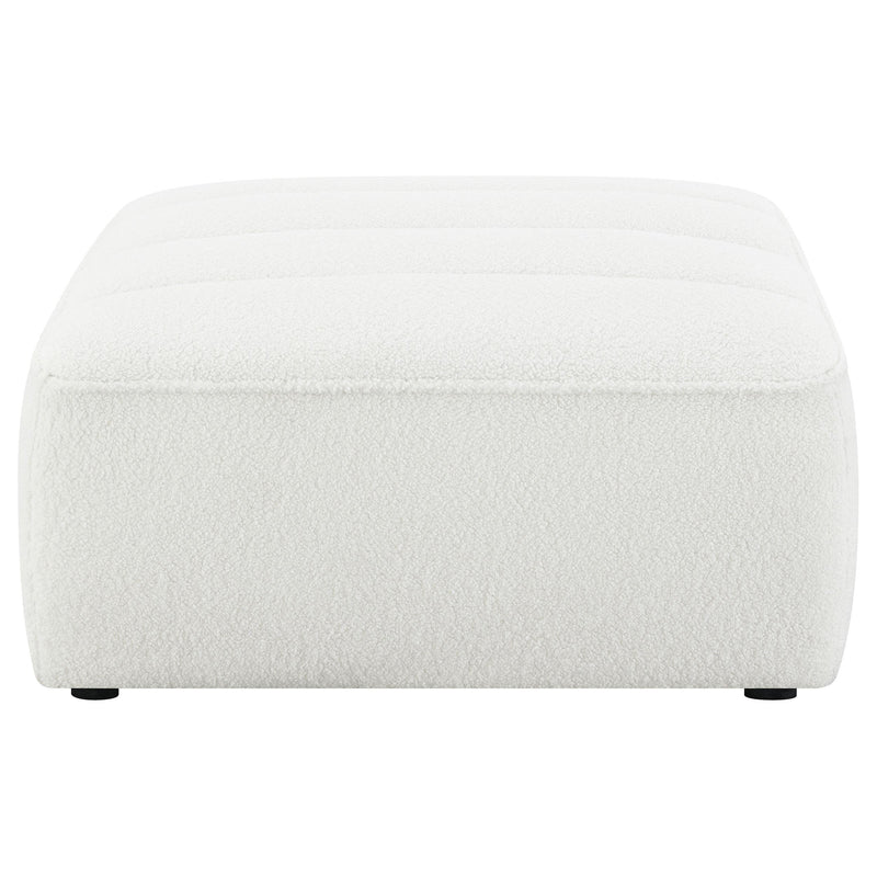 Sunny Square Upholstered Ottoman Ivory Sherpa - 551623