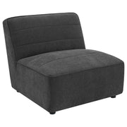 Sunny Upholstered Armless Chair Dark Charcoal - 552081