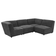 Sunny Upholstered Armless Chair Dark Charcoal - 552081