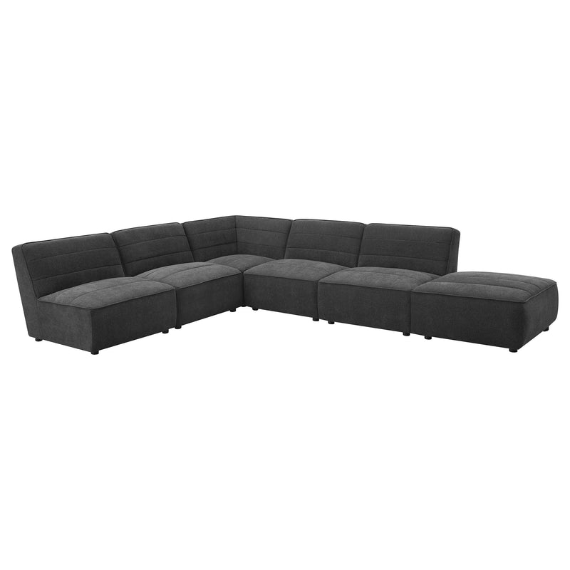 Sunny Upholstered Armless Chair Dark Charcoal - 552081