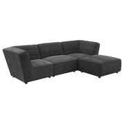 Sunny Upholstered Armless Chair Dark Charcoal - 552081