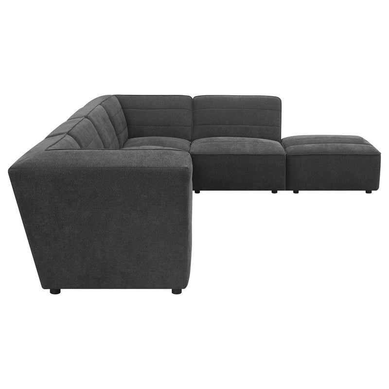 Sunny Upholstered Armless Chair Dark Charcoal - 552081