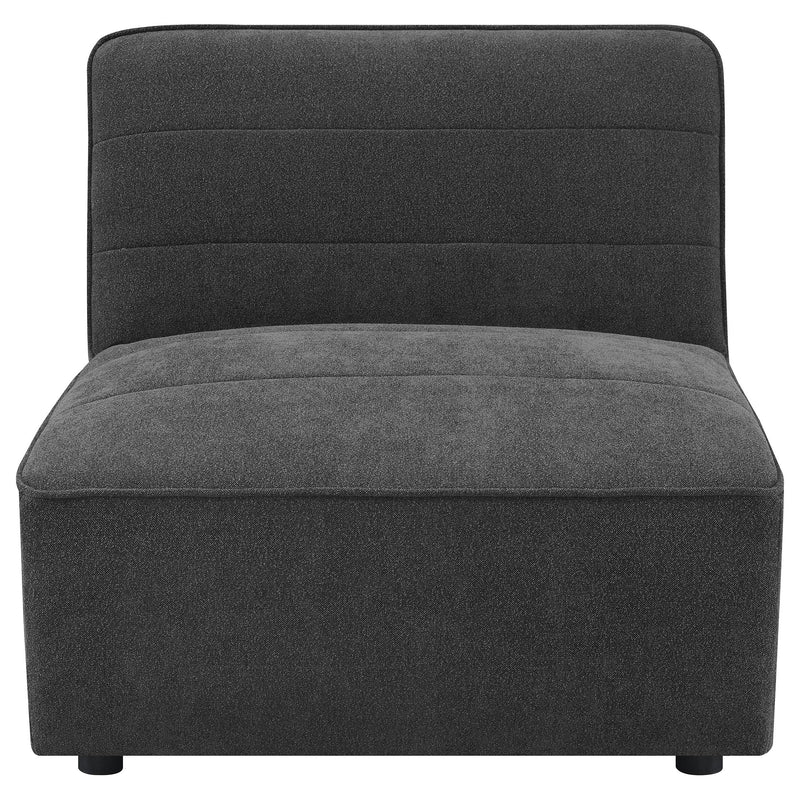 Sunny Upholstered Armless Chair Dark Charcoal - 552081