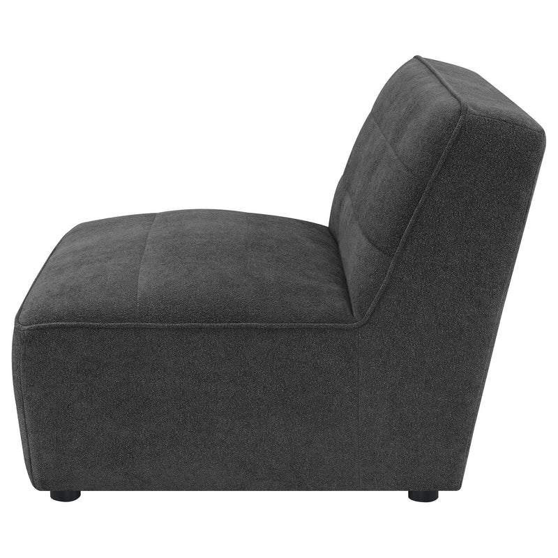 Sunny Upholstered Armless Chair Dark Charcoal - 552081