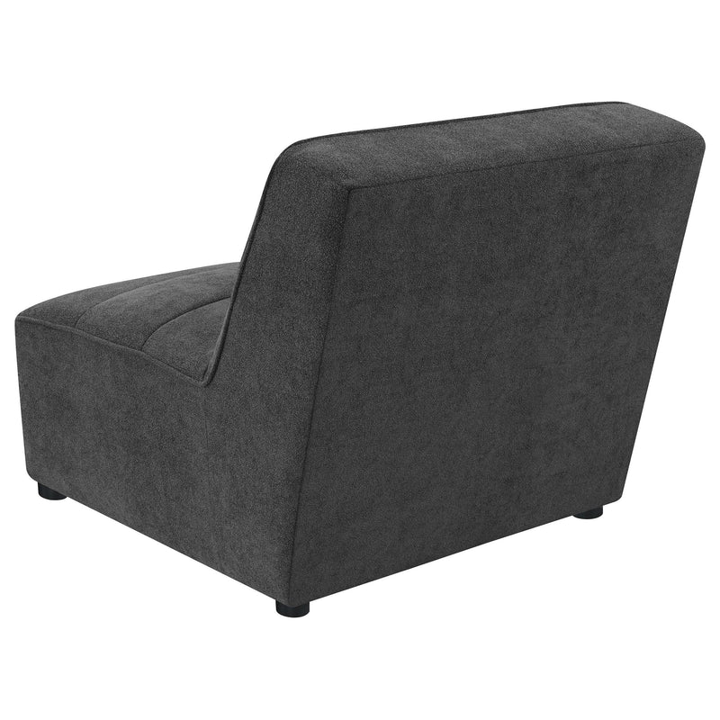 Sunny Upholstered Armless Chair Dark Charcoal - 552081
