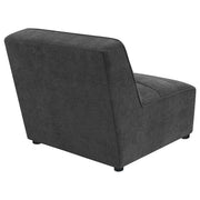 Sunny Upholstered Armless Chair Dark Charcoal - 552081