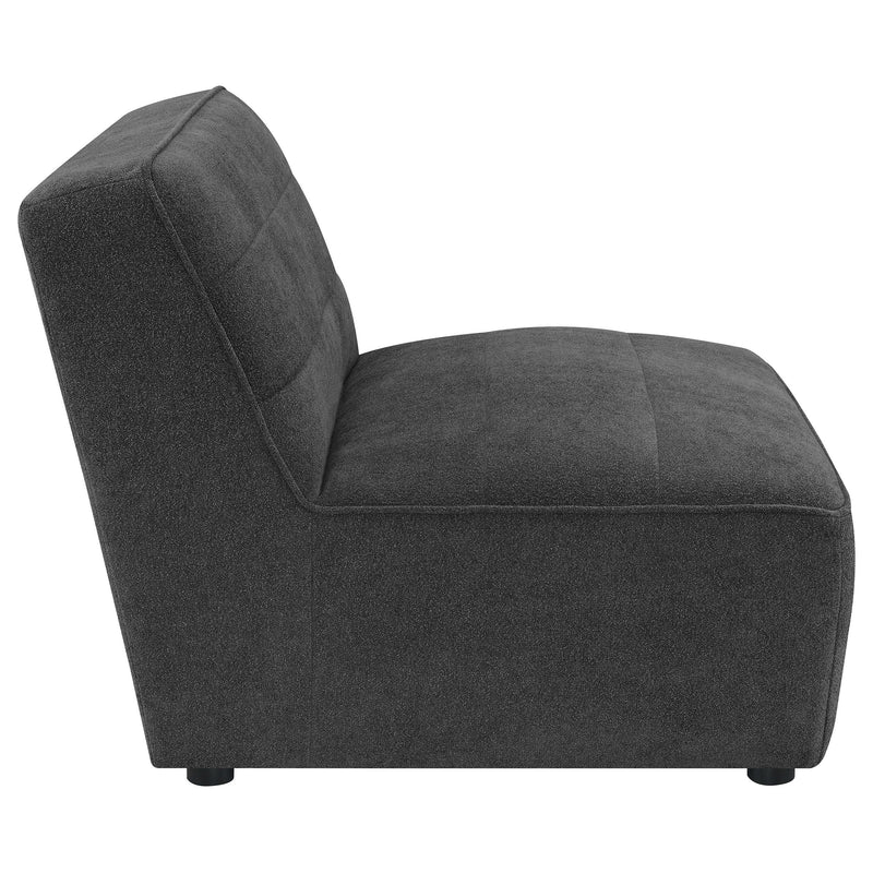Sunny Upholstered Armless Chair Dark Charcoal - 552081