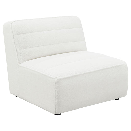 Sunny Upholstered Armless Chair Ivory Sherpa - 551621