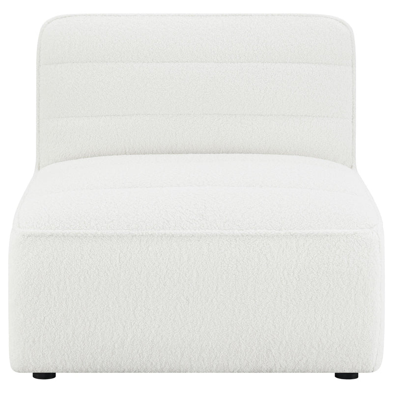 Sunny Upholstered Armless Chair Ivory Sherpa - 551621