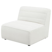 Sunny Upholstered Armless Chair Ivory Sherpa - 551621