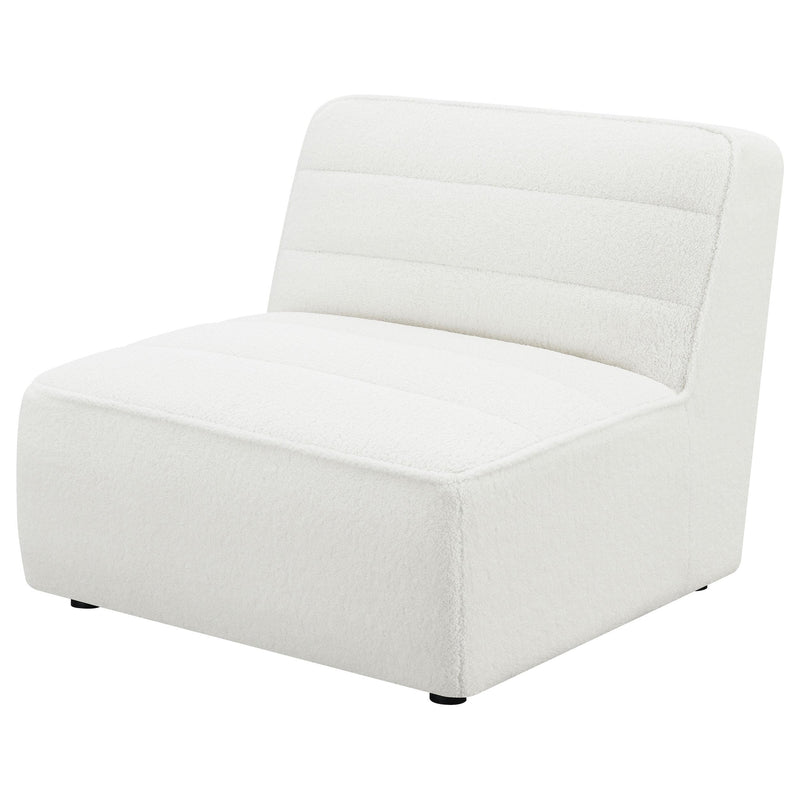 Sunny Upholstered Armless Chair Ivory Sherpa - 551621