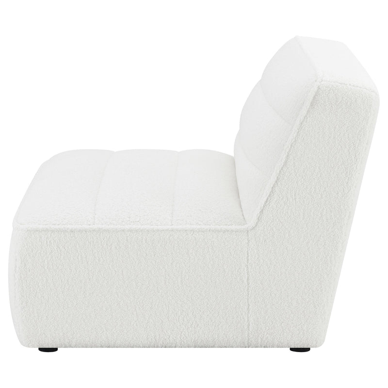 Sunny Upholstered Armless Chair Ivory Sherpa - 551621