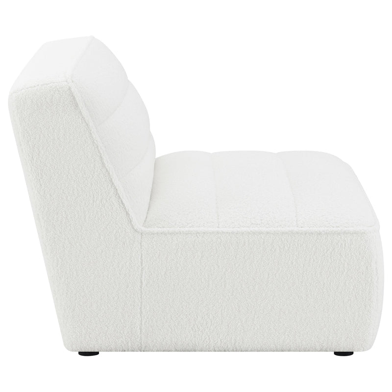 Sunny Upholstered Armless Chair Ivory Sherpa - 551621
