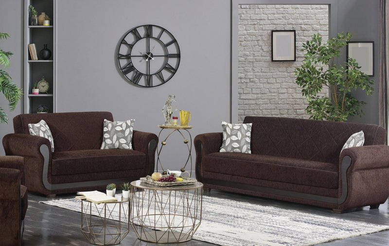 Sunrise Brown Sleeper Living Room Set - Gate FurnitureLiving Room Set