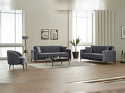 Suny 3-pieces (Sofa & Loveseat & Chair) Livingroom in Grey - 200-SIM-SUN-VELVET412-321